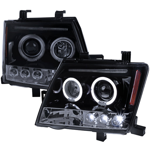 Spec-D 05-12 Nissan Xterra Dual Halo Led Pro Headlights 2LHP-XTE05G-TM