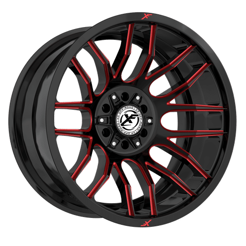 XF OFFROAD XF-232 Gloss Black Milled Red