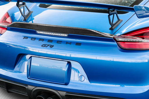 2014-2016 Porsche Cayman Carbon Creations GT4 Look Ducktail Rear Wing Spoiler - 1 Piece