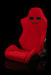 Advan Series Sport Seats - Red Jacquard / Black Stitching