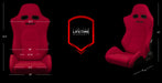 Advan Series Sport Seats - Red Jacquard / Black Stitching