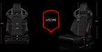 Alpha X Series Sport Seats - Black & Red Stitching - Low Base Version