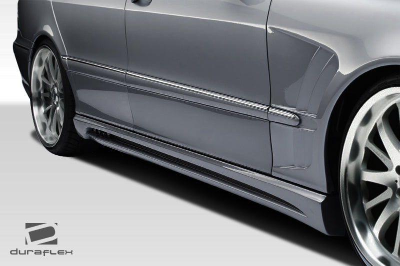 2000-2006 Mercedes S Class W220 Duraflex W-2 Side Skirts Rocker Panels (long wheelbase) - 2 Piece