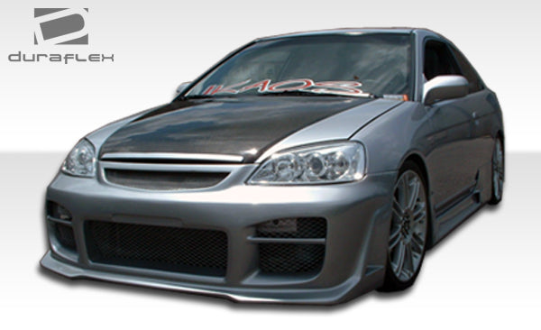 2001-2003 Honda Civic 4DR Duraflex R34 Body Kit - 4 Piece - Includes R34 Front Bumper Cover (100256) R34 Rear Bumper Cover (100245) R34 Side Skirts Rocker Panels (100246)