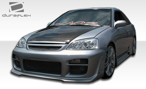2001-2003 Honda Civic 4DR Duraflex R34 Body Kit - 4 Piece - Includes R34 Front Bumper Cover (100256) R34 Rear Bumper Cover (100245) R34 Side Skirts Rocker Panels (100246)