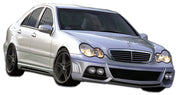 2001-2007 Mercedes C Class W203 Duraflex W-1 Body Kit - 4 Piece - Includes W-1 Front Bumper Cover (107134) W-1 Side Skirts Rocker Panels (107135) W-1 Rear Bumper Cover (107136)
