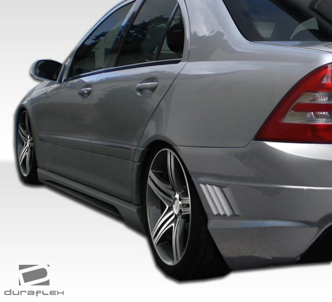 2001-2007 Mercedes C Class W203 Duraflex AMG V2 Look Body Kit - 4 Piece - Includes AMG V2 Look Front Bumper Cover (108244) W-1 Side Skirts Rocker Panels (107135) AMG V2 Look Rear Bumper Cover (108245)