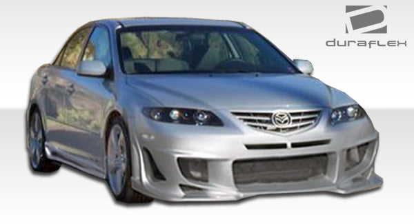 2003-2008 Mazda 6 Duraflex Skylark Body Kit - 4 Piece - Includes Skylark Front Bumper Cover (104489) Bomber Rear Bumper Cover (103305) Bomber Side Skirts Rocker Panels (103306)