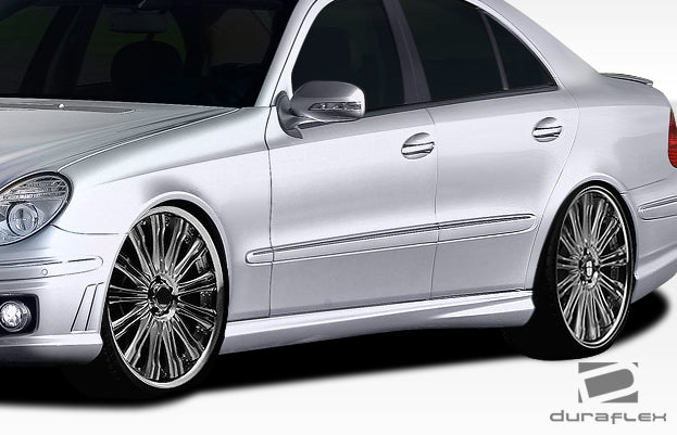 2007-2009 Mercedes E Class W211 Duraflex E63 Look Body Kit - 4 Piece - Includes E63 Look Front Bumper Cover (107804) E63 Look Side Skirts Rocker Panels (107805) E63 Rear Bumper Cover (107806)