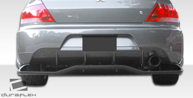 2003-2006 Mitsubishi Lancer Evolution 8 9 Duraflex VT-X Wide Body Rear Lip Under Spoiler Air Dam with Rear Diffuser - 1 Piece