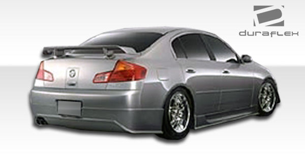 2003-2004 Infiniti G Sedan G35 Duraflex Sigma Body Kit - 4 Piece - Includes Sigma Front Bumper Cover (103292) Sigma Rear Lip Under Spoiler Air Dam (103301) Sigma Side Skirts Rocker Panels (103302)