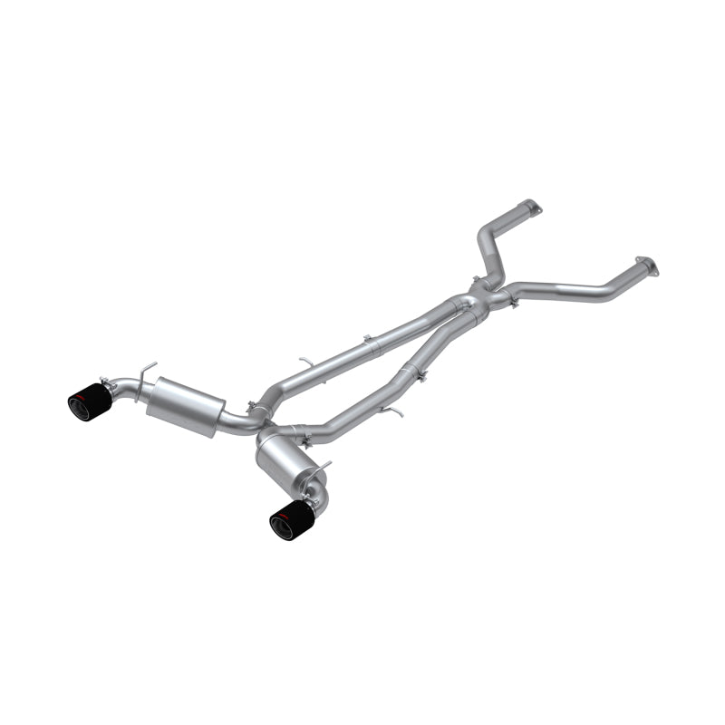 MBRP 17-19 Infiniti Q60 3.0L RWD/AWD Cat Back double arrière avec embouts en fibre de carbone