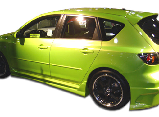 2004-2009 Mazda 3 Raven Side Skirts Rocker Panels - 2 Piece