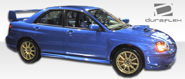 2002-2003 Subaru Impreza WRX STI 4DR Duraflex STI Look Body Kit - 4 Piece - Includes STI Look Front Bumper Cover (109047) C-Speed Rear Lip Under Spoiler Air Dam (100390) STI Look Side Skirts Rocker Panels (103187)