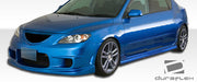 2004-2009 Mazda 3 4DR Duraflex I-Spec Body Kit - 6 Piece - Includes I-Spec Front Bumper Cover (104479) I-Spec Rear Bumper Cover (104480) I-Spec Side Skirts Rocker Panels (104481) I-Spec Grille (104482) I-Spec Rear Wing Trunk Lid Spoiler (104483)