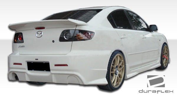 2004-2009 Mazda 3 4DR Duraflex K-2 Body Kit - 4 Piece - Includes K-2 Front Bumper Cover (104902) I-Spec Rear Bumper Cover (104480) I-Spec Side Skirts Rocker Panels (104481)