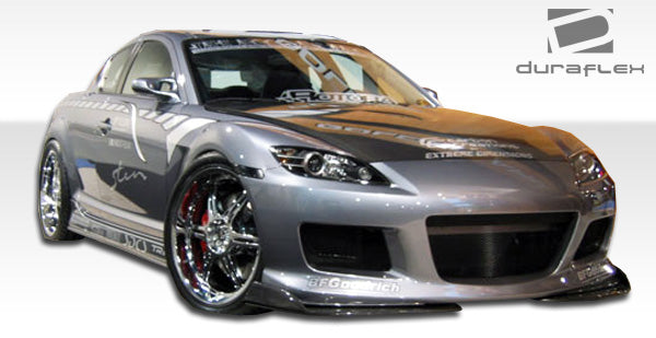 2004-2008 Mazda RX-8 Duraflex M-1 Speed Body Kit - 4 Piece - Includes M-1 Speed Front Bumper Cover (100582) M-1 Speed Rear Lip Under Spoiler Air Dam (100583) M-1 Speed Side Skirts Rocker Panels (100584)