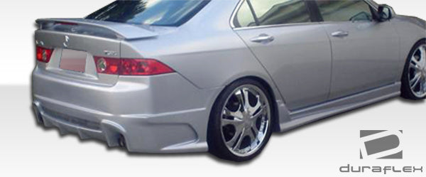 2004-2008 Acura TSX Duraflex Raven Body Kit - 4 Piece - Includes Raven Front Bumper Cover (100545) Raven Rear Bumper Cover (100546) Raven Side Skirts Rocker Panels (100547)
