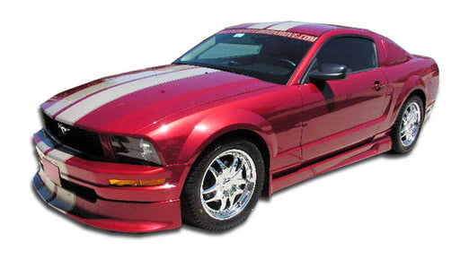 2005-2009 Ford Mustang V6 Duraflex Racer Body Kit - 4 Piece - Includes Racer Front Lip Under Spoiler Air Dam (100660) Racer Rear Lip Under Spoiler Air Dam (100649) Racer Side Skirts Rocker Panels (100650)