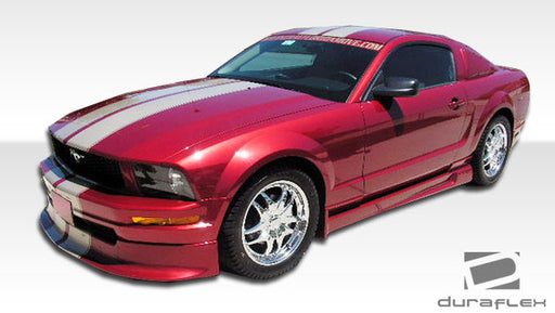 2005-2009 Ford Mustang V6 Duraflex Racer Body Kit - 4 Piece - Includes Racer Front Lip Under Spoiler Air Dam (100660) Racer Rear Lip Under Spoiler Air Dam (100649) Racer Side Skirts Rocker Panels (100650)