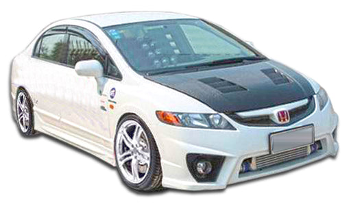 2006-2011 Honda Civic 4DR Duraflex Maddox Body Kit - 4 Piece - Includes Maddox Front Bumper Cover (106928) B-2 Side Skirts Rocker Panels (103519) B-2 Rear Bumper Cover (103520)