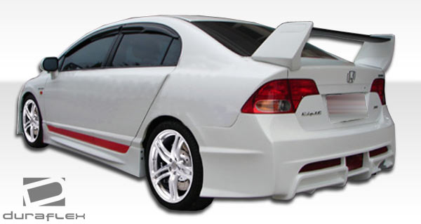 2006-2011 Honda Civic 4DR Duraflex R-Spec Body Kit - 4 Piece - Includes R-Spec Front Bumper Cover (104428) R-Spec Rear Bumper Cover (104429) R-Spec Side Skirts Rocker Panels (104430)