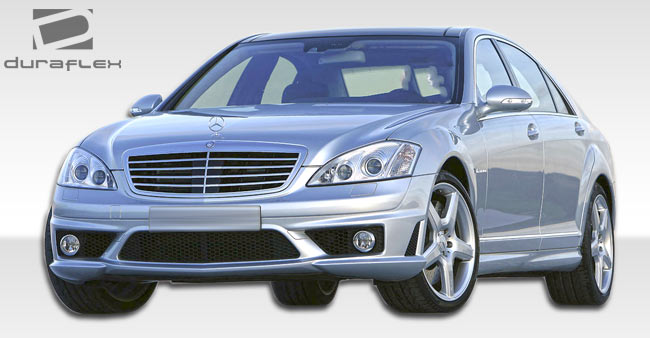 2007-2009 Mercedes S Class W221 Duraflex S65 Look Body Kit - 4 Piece - Includes S65 Look Front Bumper Cover (107201) S65 Look Side Skirts Rocker Panels (107202) S65 Look Rear Bumper Cover (107203)