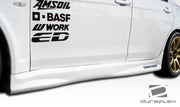 2008-2015 Mitsubishi Lancer Evolution 10 Duraflex GT Concept Side Skirts Rocker Panels - 2 Piece