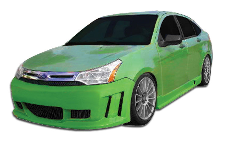 2008-2011 Ford Focus 4DR Duraflex Piranha Body Kit - 4 Piece - Includes Piranha Front Bumper Cover (106425) Piranha Side Skirts Rocker Panels (106426) Piranha Rear Bumper Cover (106427)