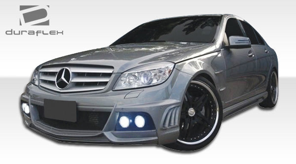 2008-2011 Mercedes C Class W204 Duraflex W-1 Body Kit - 4 Piece - Includes W-1 Front Bumper Cover (106105) W-1 Side Skirts Rocker Panels (106106) W-1 Rear Bumper Cover (106107)