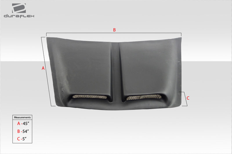 Universal Duraflex Spyder Hood Scoop - 1 Piece