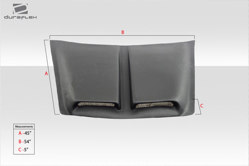Universal Duraflex Spyder Hood Scoop - 1 Piece