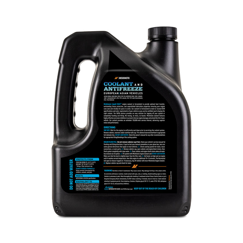 Mishimoto Liquid Chill EG Liquide de refroidissement, véhicules européens/asiatiques, bleu