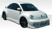 1998-2005 Volkswagen Beetle Duraflex Evo 5 Body Kit - 4 Piece - Includes Evo 5 Front Bumper Cover (102176) Evo 5 Side Skirts Rocker Panels (105659) Evo 5 Rear Bumper Cover (105660)