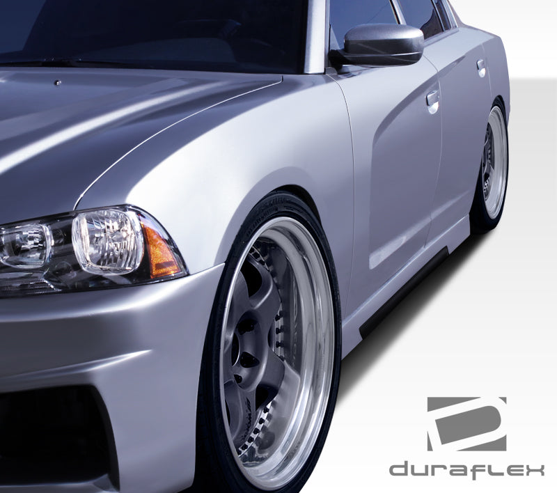 2011-2014 Dodge Charger Duraflex Circuit Body Kit - 4 Piece - Includes Circuit Front Bumper Cover (107654) Circuit Side Skirts Rocker Panels (107655) Circuit Rear Bumper Cover (107656)