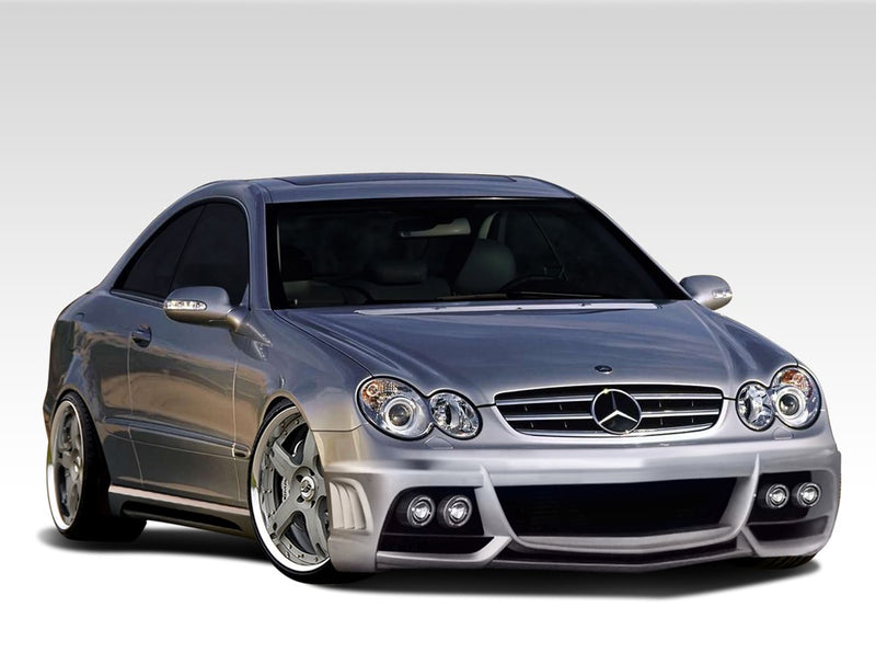 2003-2009 Mercedes CLK W209 Duraflex W-1 Body Kit - 4 Piece - Includes W-1 Front Bumper Cover (107684) AMG Style Side Skirts Rocker Panels (103086) AMG Style Rear Bumper Cover (103087)