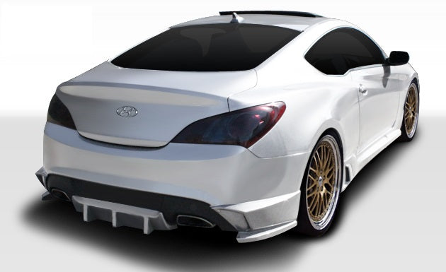 2010-2016 Hyundai Genesis Coupe 2DR Duraflex TP-R Rear Lip Under Spoiler Air Dam with Rear Diffuser - 3 Piece