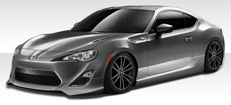 2013-2016 Scion FR-S Duraflex X-5 Body Kit - 6 Piece - Includes X-5 Front Lip Under Spoiler Air Dam (108487) X-5 Side Skirts Rocker Panels (108490) X-5 Rear Add On Bumper Spat Extensions (108488) X-5 Rear Wing Trunk Lid Spoiler (108489)