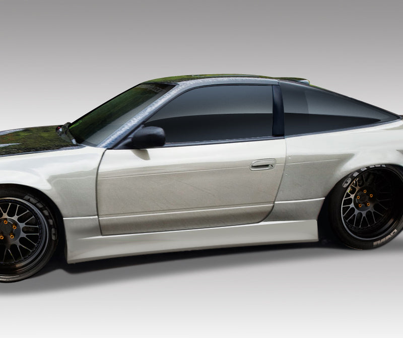 1989-1994 Nissan 240SX S13 2DR Duraflex Vector Body Kit - 4 Piece - Includes Vector Front Bumper Cover (109069) Vector Side Skirt Rocker Panels (109070) V-Speed Rear Bumper Cover (100853)