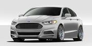 2013-2016 Ford Fusion Duraflex Racer Body Kit - 4 Piece - Includes Racer Front Lip Under Spoiler Air Dam (109333) Racer Rear Lip Under Spoiler Air Dam (109334) Racer Side Skirt Rocker Panels (109335)