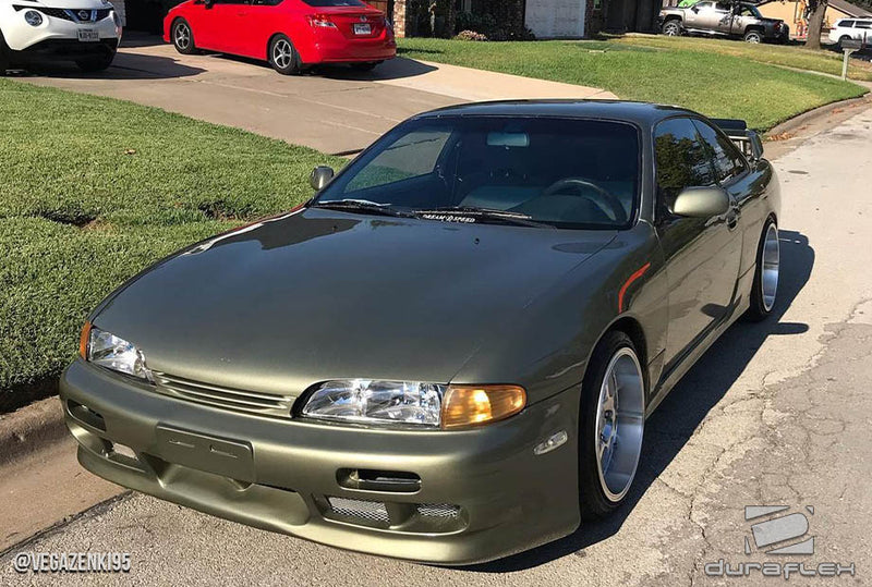 1995-1996 Nissan 240SX S14 Duraflex N Sport Body Kit - 5 Piece - Includes N Sport Front Bumper Cover (109553) N Sport Side Skirt Rocker Panels (109554) N Sport Rear Add Ons Spat Extensions (109555)