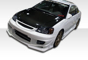 2001-2003 Honda Civic 4DR Duraflex Bomber Body Kit - 4 Piece - Includes Bomber Front Bumper Cover (100249) R34 Rear Bumper Cover (100245) R34 Side Skirts Rocker Panels (100246)