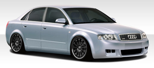 2002-2005 Audi A4 B6 Duraflex RS4 Body Kit (euro spec) - 4 Piece - Includes RS4 Style Front Bumper Cover (100291) R-1 Rear Under Spoiler Air Dam (100289) and R-1 Side Skirts Rocker Panels (100290)
