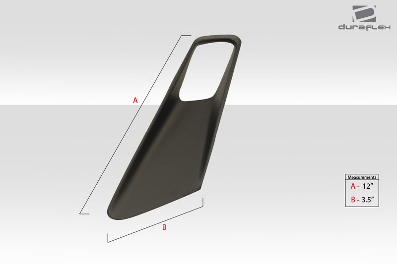 Universal Duraflex Black Series Look Hood Ducts Scoops Vents - 2 Piece