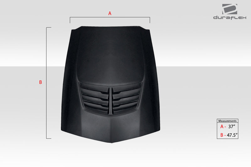 Universal Duraflex Z06 Look Hood Cowl Scoop Vent - 1 Piece