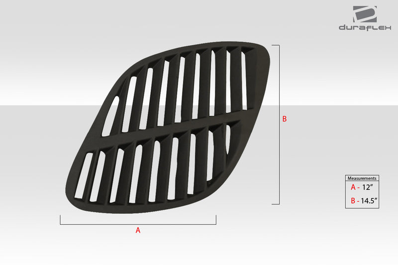 Universal Duraflex GTR Hood Vents Scoops Ducts - 2 Piece