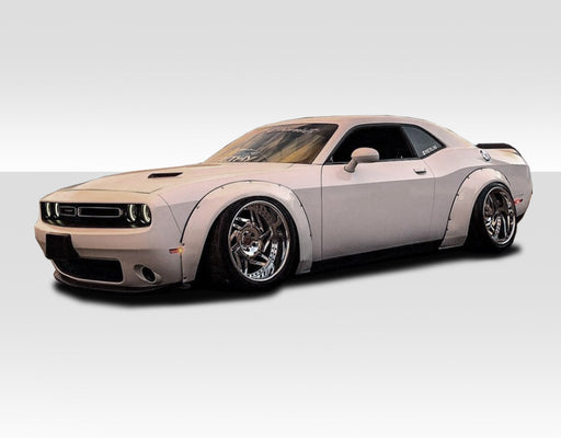 2008-2023 Dodge Challenger Duraflex Novara Wide Body Kit - 4 Piece - Includes Novara Wide Body Front Fender Flares (112459), Novara Wide Body Rear Fender Flares (112460)