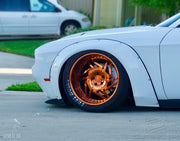 2008-2023 Dodge Challenger Duraflex Novara Wide Body Kit - 4 Piece - Includes Novara Wide Body Front Fender Flares (112459), Novara Wide Body Rear Fender Flares (112460)