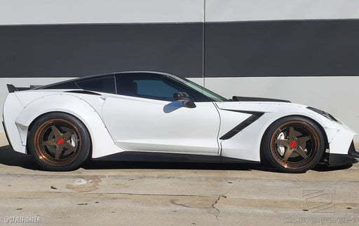 2014-2019 Chevrolet Corvette C7 Duraflex Gran Veloce Wide Body Kit - 6 Piece - Includes Gran Veloce Wide Body Side Skirts (112430), Gran Veloce Wide Body Front Fender Flares (112431), Gran Veloce Wide Body Rear Fender Flares (112432)