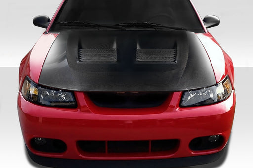 1999-2004 Ford Mustang Carbon Creations Riot Hood - 1 Piece